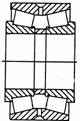 Подшипник радиально-упорный роликовый конический двухрядный- схема